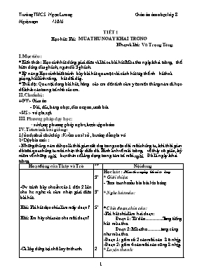 Giáo án Âm nhạc lớp 8 - Chương trình cả năm - Năm học 2016-2017 - Trường THCS Ngọc Lương